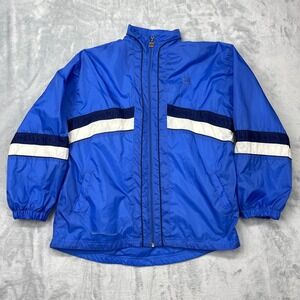 Wilson Full Zip Track Jacket Adult XL Blue White Navy Stripe Athletic Sportswear